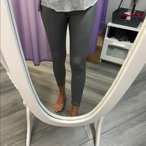 Shiny grey leggings by Kimberly C